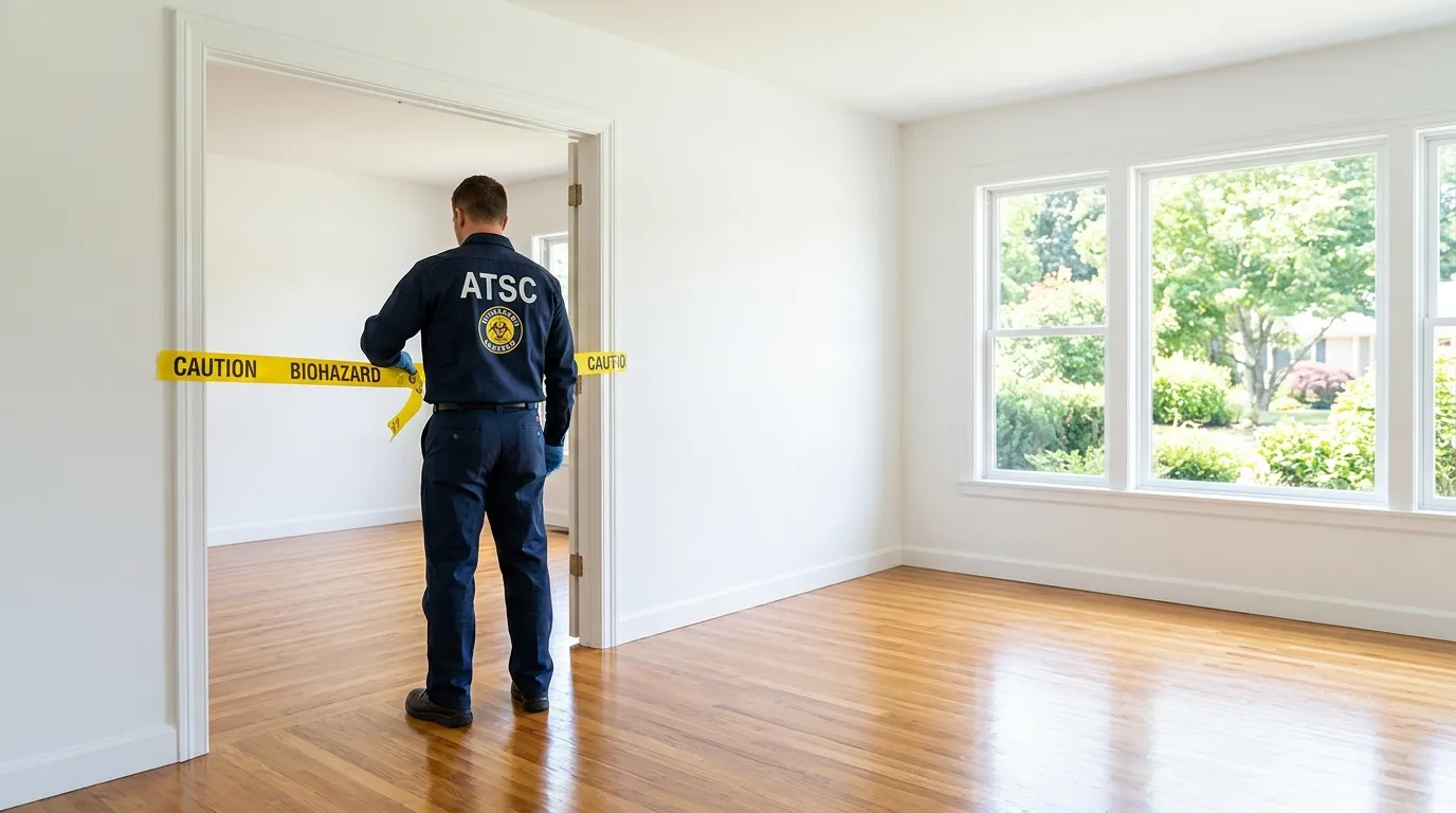 Certified biohazard cleanup crew performing Decomposition Cleanup in Hillcrest